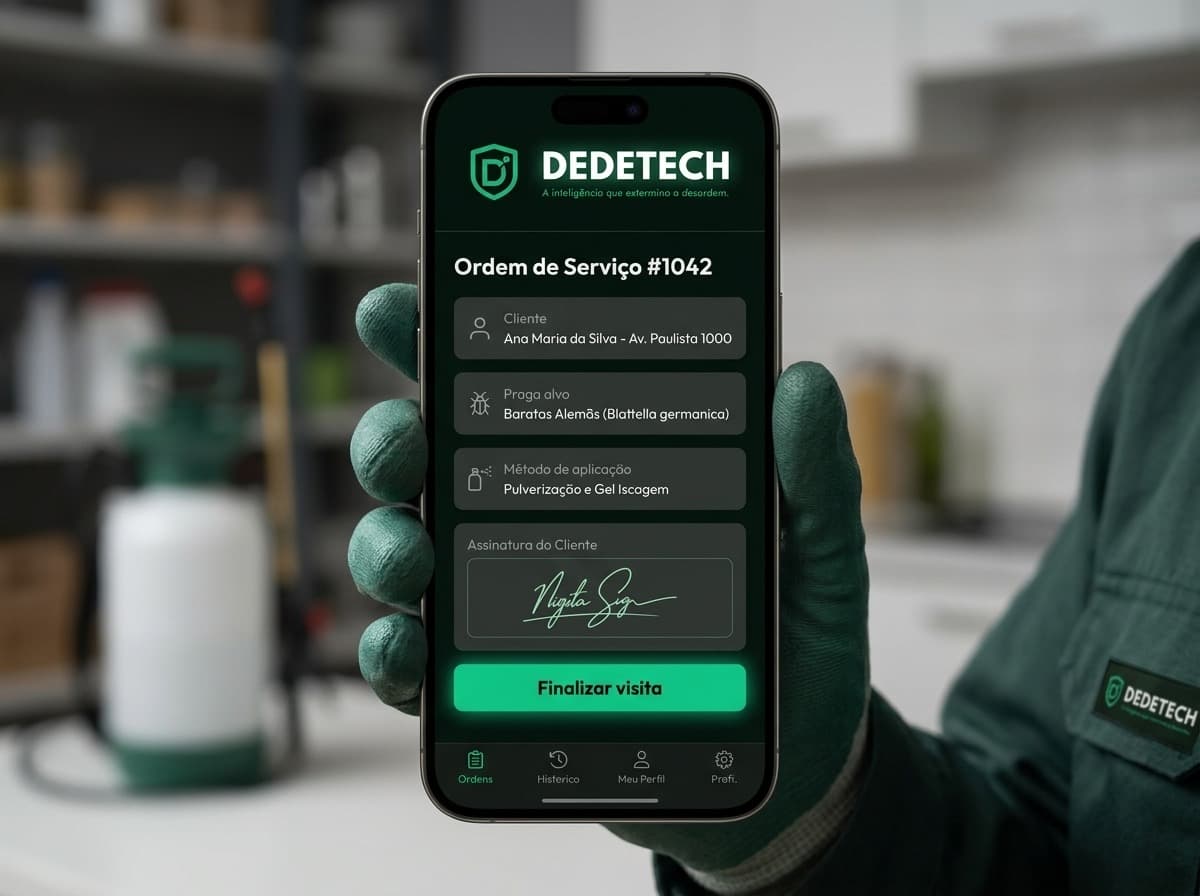 Ordens de serviço no celular